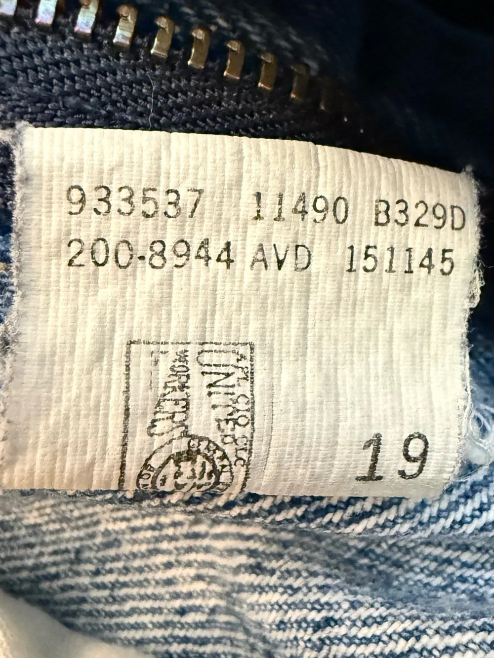 Vintage Lee USA Union Made Straight Leg Jeans 34x34 Fits 32x32 Medium Blue Wash - Picture 15 of 15
